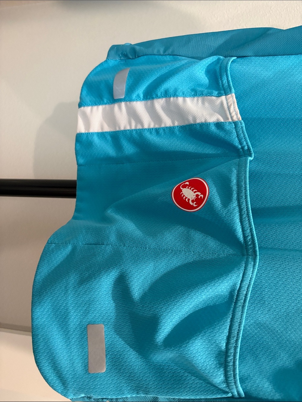 Castelli Men's Teal Full Zip Cycling Jersey with Pockets & Reflective detail - Picture 4 of 6